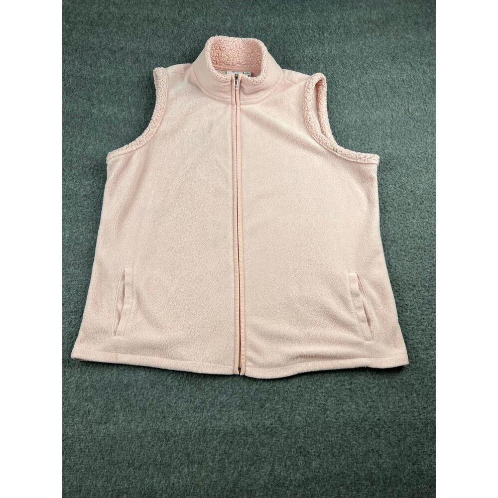 Kim Rogers Women's Light Pink Fleece Vest Size‎ Large